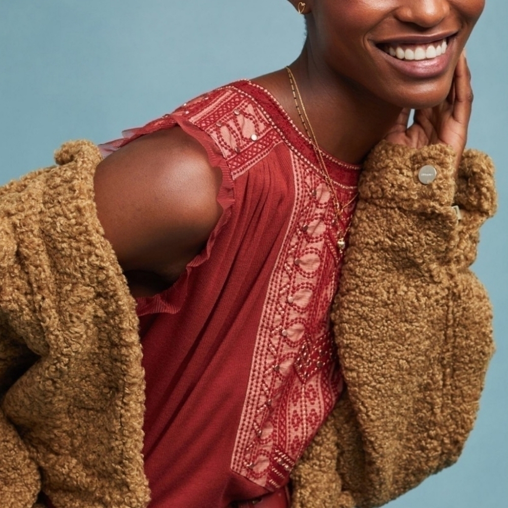 Anthropologie Feather Bone revelry studded tank sleeveless top